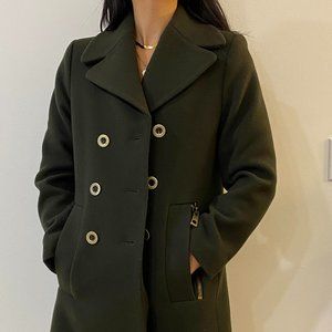 Trina Turk Wool Military Coat